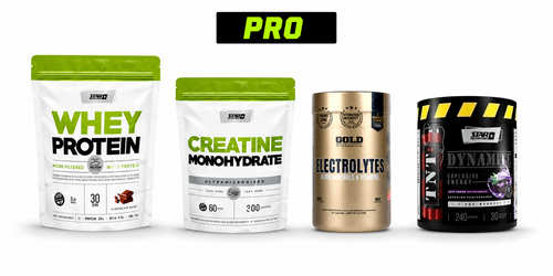 🏋 COMBO RENDIMIENTO — Whey + Creatina + Pre-entreno + Electrolitos (PRO)