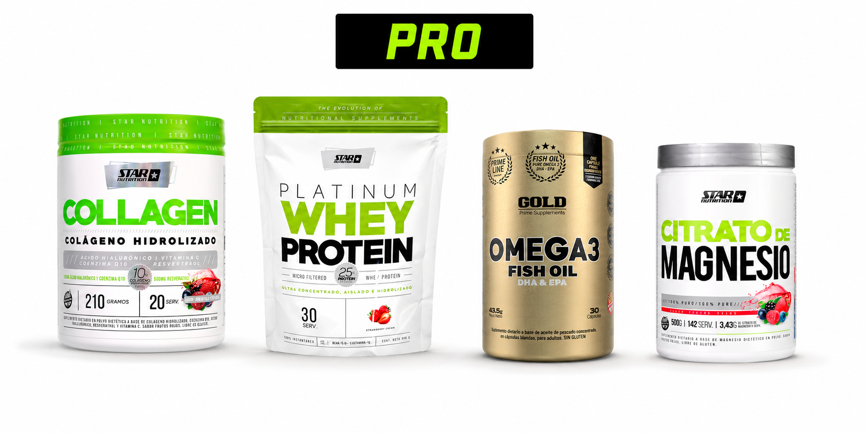 COMBO BIENESTAR — Colágeno + Proteína + Omega 3 + Magnesio (PRO)