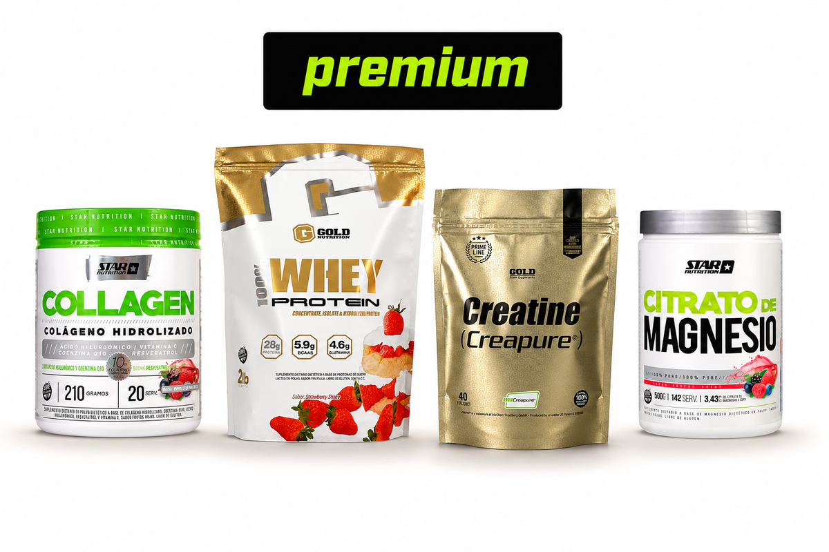 COMBO BIENESTAR — Colágeno + Proteína + Omega 3 + Magnesio (PREMIUM)