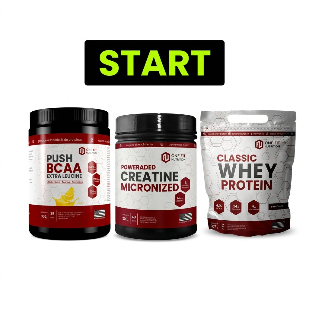 💪 COMBO MASA MUSCULAR — Whey + Creatina + BCAA (Start)