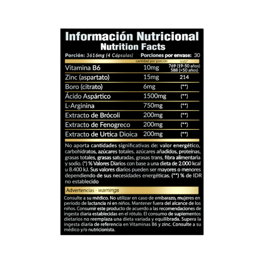 Testo Gold Pro Hormonal 120 caps - Gold Nutrition